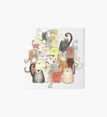 A Clowder of Colourful Cats Art Board