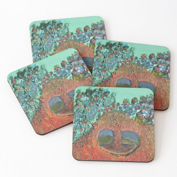 Item preview, Double jointed hill- retro blue green sky  designed and sold by lash570.