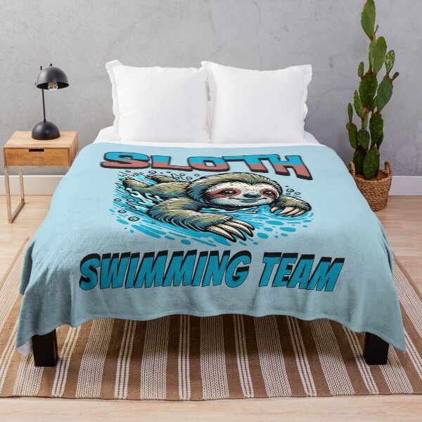 Item preview, Sloth Swimming Team designed and sold by RockBeeDesigns.