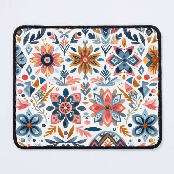 Item preview, Scandinavian Folk Art floral pattern designed and sold by FOLK ART FUSION by heidiannemorris.