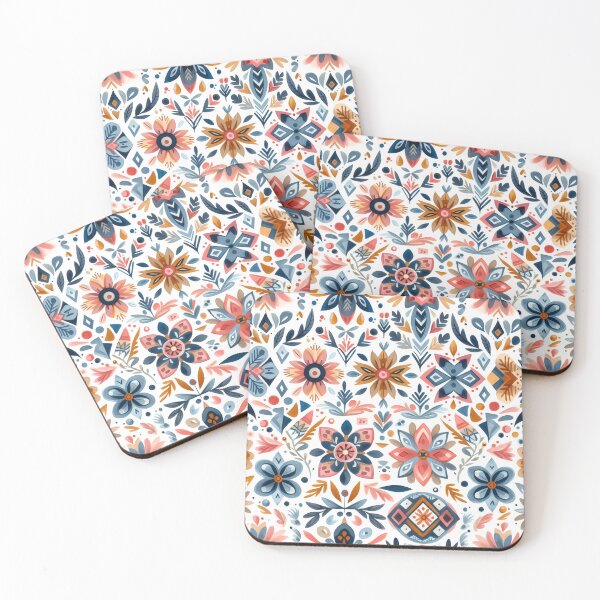 Item preview, Scandinavian Folk Art floral pattern  designed and sold by FOLK ART FUSION by heidiannemorris.