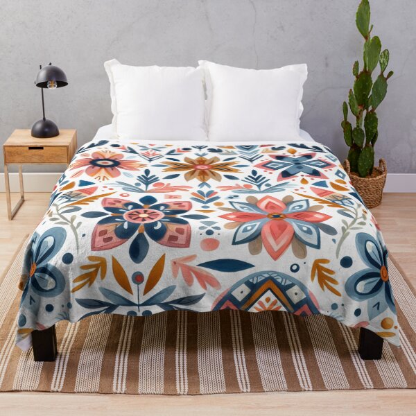 Item preview, Scandinavian Folk Art floral pattern  designed and sold by FOLK ART FUSION by heidiannemorris.