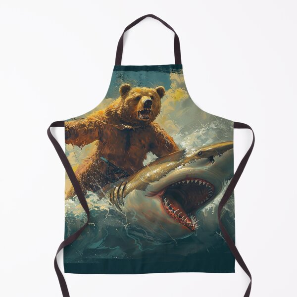 Item preview, Bear Riding A Shark And Shooting A Gun designed and sold by Alfredus.