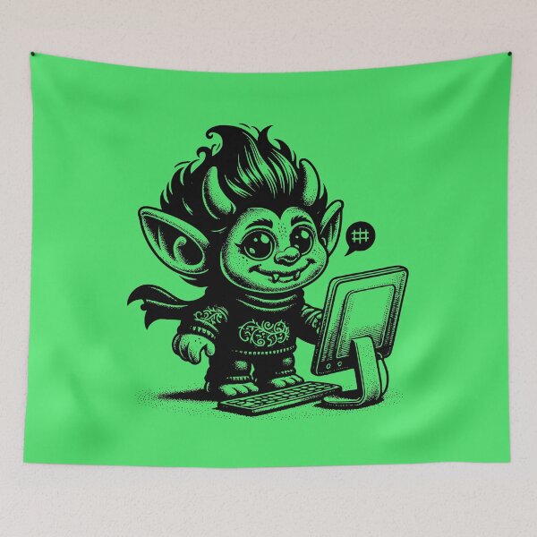 Item preview, Whimsigoth Cyberpunk Cyborg Internet Troll Vintage Inspired Art Design designed and sold by dreamsagellc.