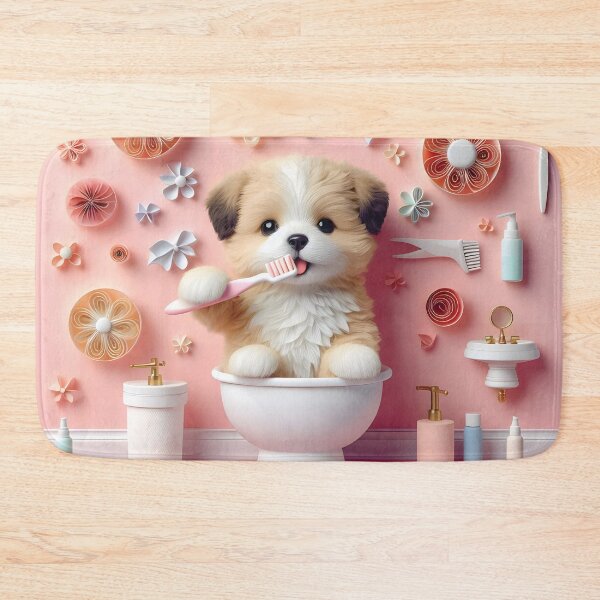 Item preview, Puppy Dog Potty Moments: Whimsical Bathroom Breaks in Art. designed and sold by Starwebd.