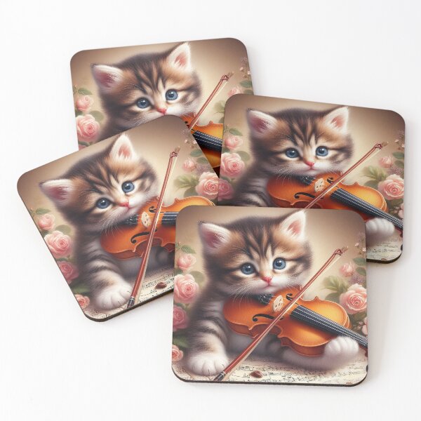 Item preview, Cat playing the violin designed and sold by BoRoSo.