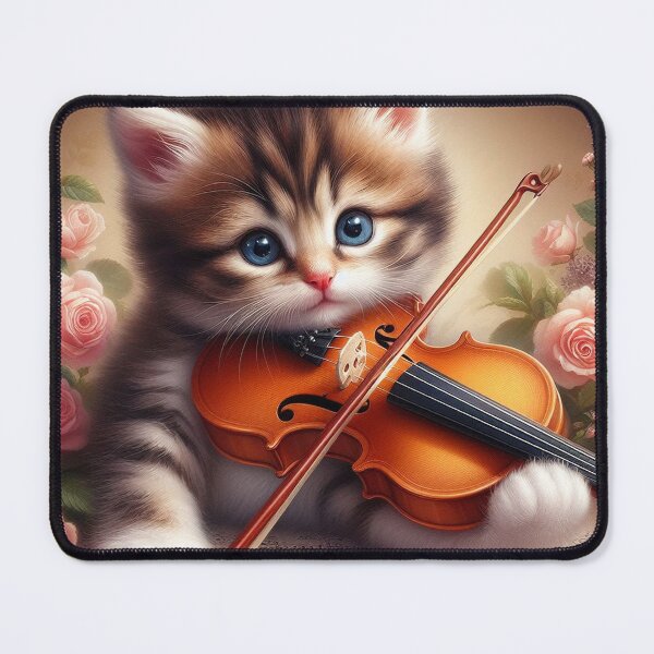 Item preview, Cat playing the violin designed and sold by BoRoSo.