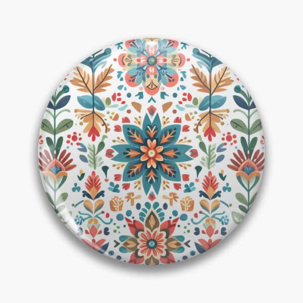 Item preview, Scandinavian Folk Art floral pattern  designed and sold by FOLK ART FUSION by heidiannemorris.
