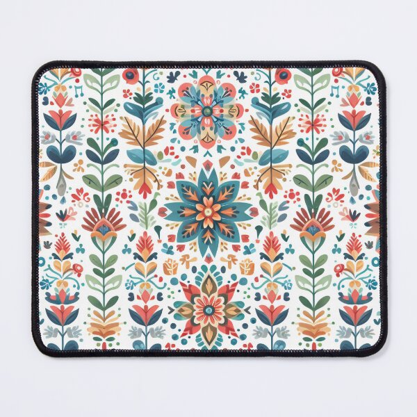 Item preview, Scandinavian Folk Art floral pattern designed and sold by FOLK ART FUSION by heidiannemorris.
