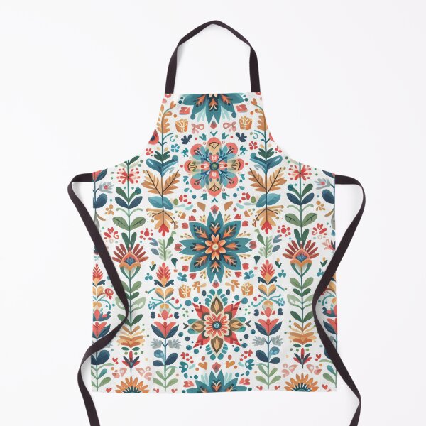 Item preview, Scandinavian Folk Art floral pattern designed and sold by FOLK ART FUSION by heidiannemorris.