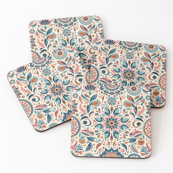 Item preview, Scandinavian Folk Art floral pattern  designed and sold by FOLK ART FUSION by heidiannemorris.
