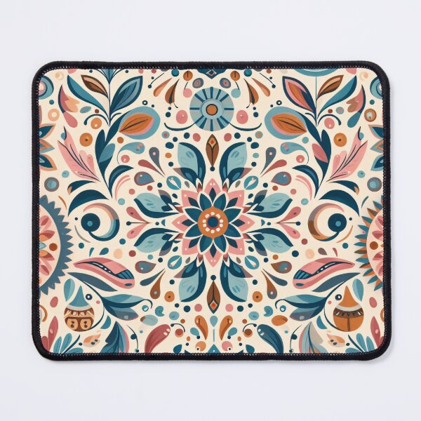 Item preview, Scandinavian Folk Art floral pattern designed and sold by FOLK ART FUSION by heidiannemorris.