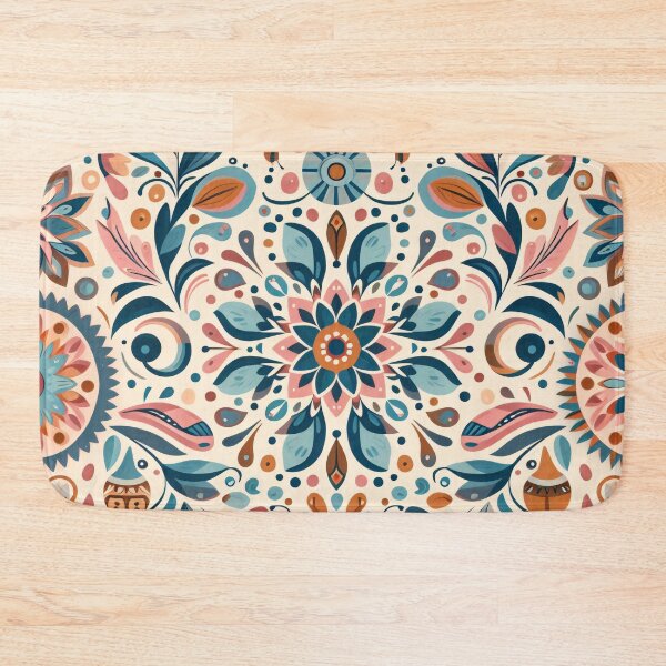 Item preview, Scandinavian Folk Art floral pattern  designed and sold by FOLK ART FUSION by heidiannemorris.