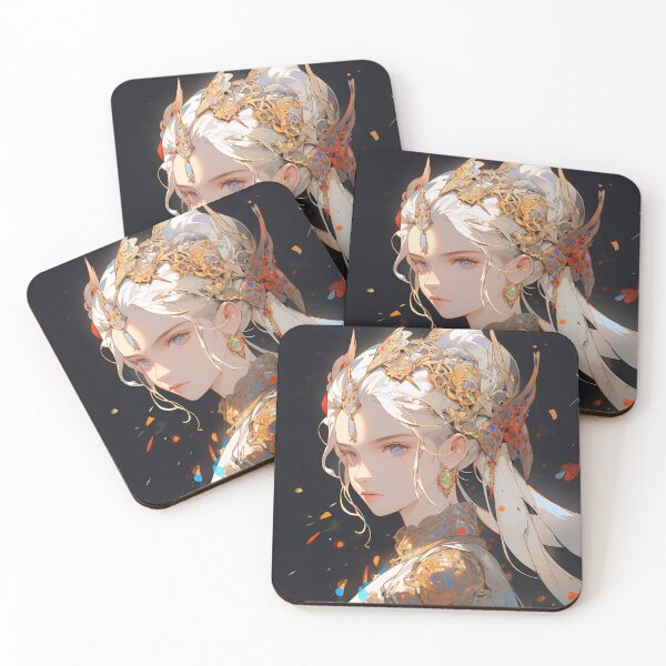 Item preview, Regal Ornate Fierce Alabaster Anime Girl designed and sold by bubblegoth.