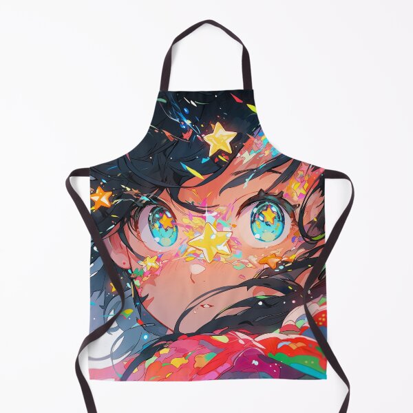 Aperçu de l'œuvre Fille Anime Étoiles Vibrantes Magiques créée et vendue par bubblegoth.