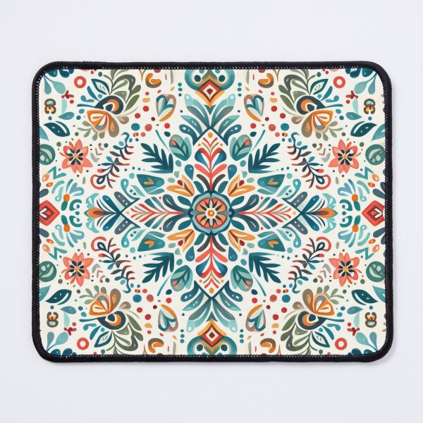 Item preview, Scandinavian Folk Art floral pattern designed and sold by FOLK ART FUSION by heidiannemorris.