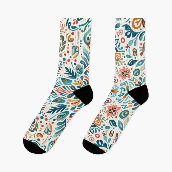 Item preview, Scandinavian Folk Art floral pattern  designed and sold by FOLK ART FUSION by heidiannemorris.