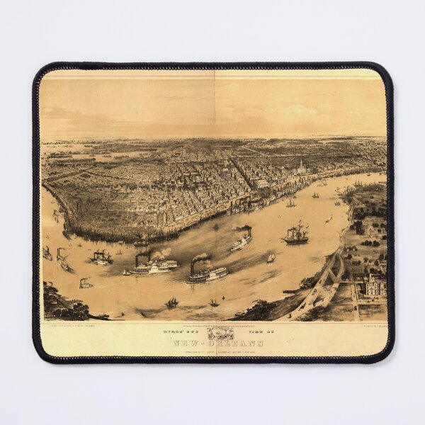 Item preview,  Birds' eye view of New-Orleans (1851) designed and sold by allhistory.