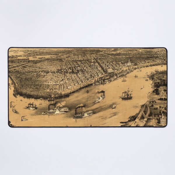 Item preview, Birds' eye view of New-Orleans (1851) designed and sold by allhistory.