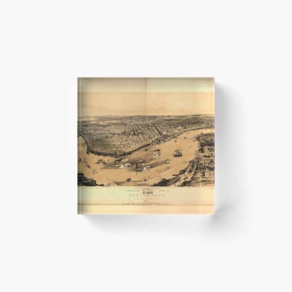 Item preview,  Birds' eye view of New-Orleans (1851) designed and sold by allhistory.