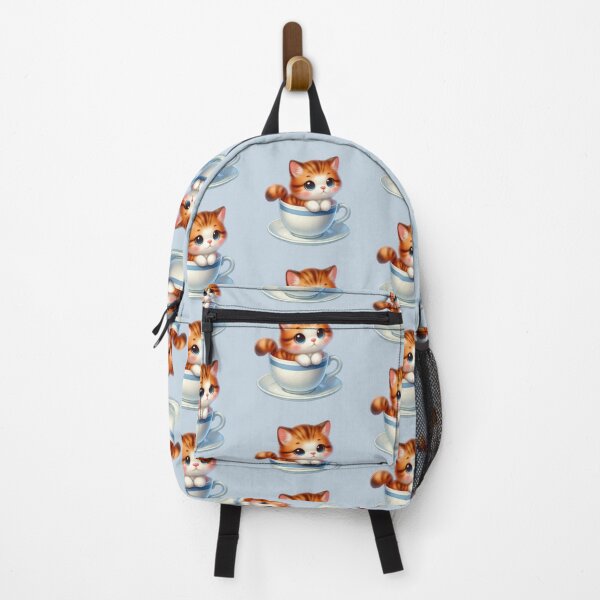 Item preview, Cute Cat in a Cup designed and sold by NettiesWallArt.