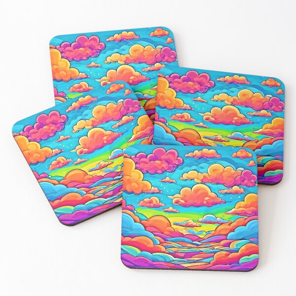 Item preview, Colorful Cloud Cartoons designed and sold by Health And Fitness Posts e-Store.