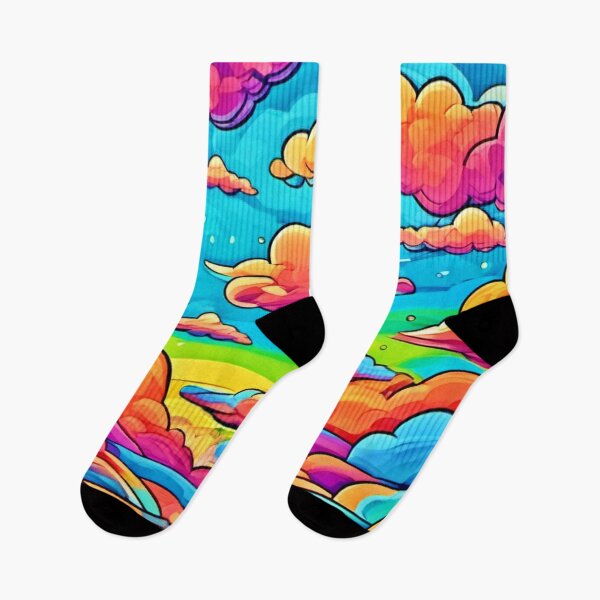 Item preview, Colorful Cloud Cartoons designed and sold by Health And Fitness Posts e-Store.