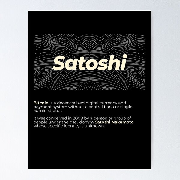 Item preview, Satoshi designed and sold by Karborrok.