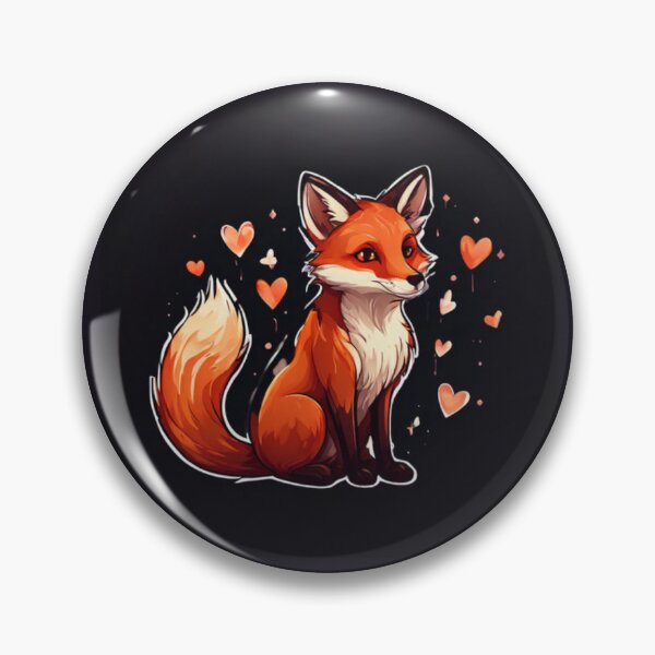 Item preview, Fox with hearts designed and sold by Planetporridge.