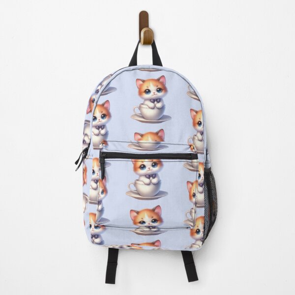 Item preview, Cute Cat in a Cup designed and sold by NettiesWallArt.