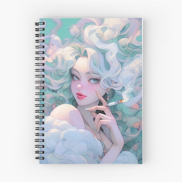 Item preview, Elegant Ethereal Pearls and Cigarette Smoke Anime Girl designed and sold by bubblegoth.