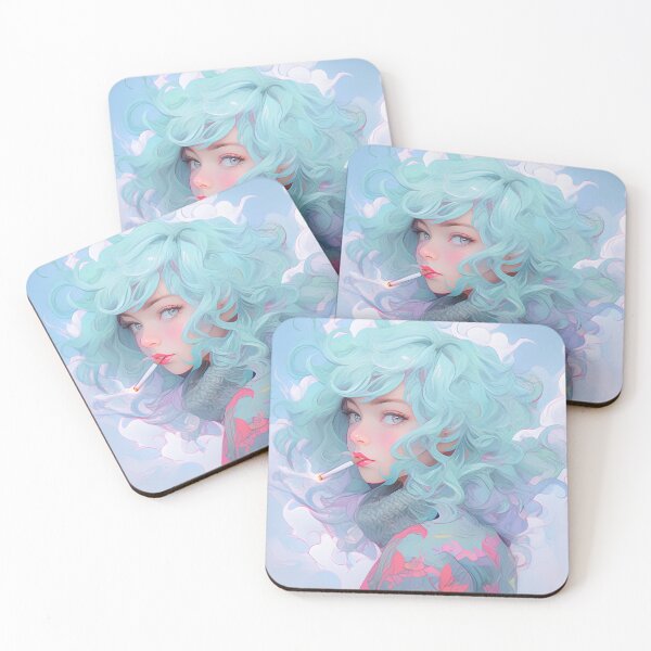 Item preview, Serene Cigarette Daydream Anime Girl designed and sold by bubblegoth.