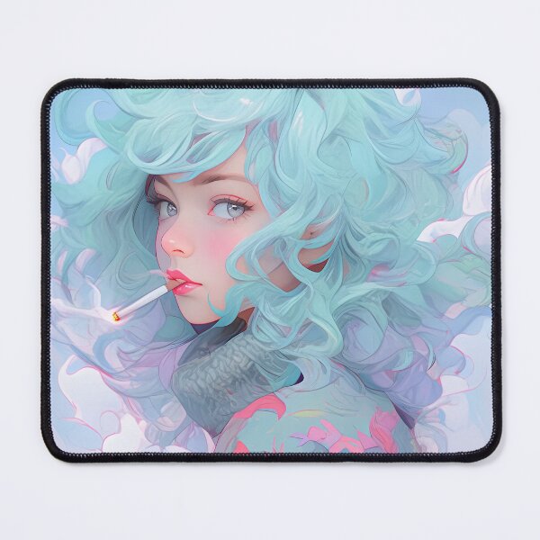 Item preview, Serene Cigarette Daydream Anime Girl designed and sold by bubblegoth.