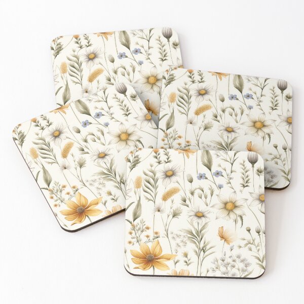 Item preview, Neutral Wildflowers Meadow designed and sold by Magnuna.