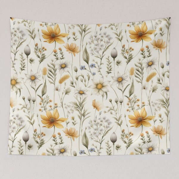 Item preview, Neutral Wildflowers Meadow designed and sold by Magnuna.