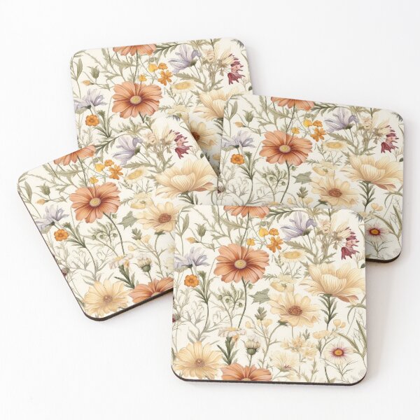 Item preview, Neutral Wildflowers Meadow designed and sold by Magnuna.