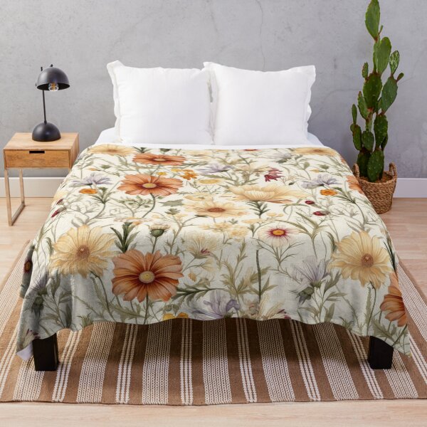 Item preview, Neutral Wildflowers Meadow designed and sold by Magnuna.