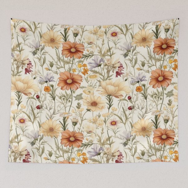 Item preview, Neutral Wildflowers Meadow designed and sold by Magnuna.