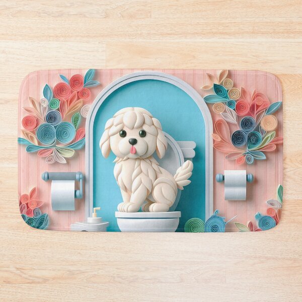 Item preview, Puppy Dog Potty Moments: Whimsical Bathroom Breaks in Art. designed and sold by Starwebd.