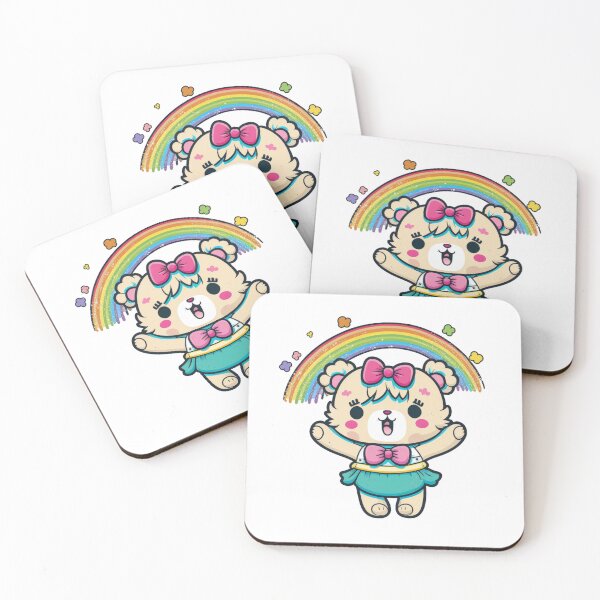 Item preview, Kawaii Chibi Bear Girl with Rainbow designed and sold by KawaiiArtStyle.