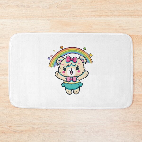 Item preview, Kawaii Chibi Bear Girl with Rainbow designed and sold by KawaiiArtStyle.