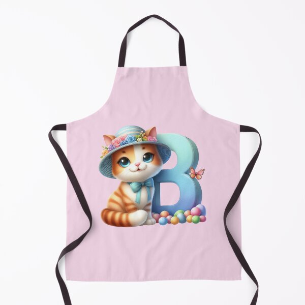 Item preview, Cute Cat Rainbow Letter B designed and sold by NettiesWallArt.