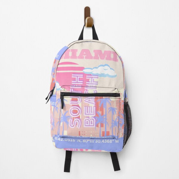 Artikelvorschau, Miami Beach, Miami Travel Art, Preppy Room, Pastell entworfen und verkauft von Magic Love Art Print.