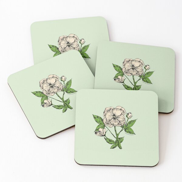 Item preview, Cream Pompon Rose Bloom Semi-Double 8-15 Petals In 2 Rows designed and sold by zenithcreative.