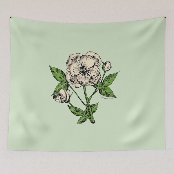 Item preview, Cream Pompon Rose Bloom Semi-Double 8-15 Petals In 2 Rows designed and sold by zenithcreative.