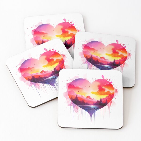 Item preview, Retro beach sunset watercolor  designed and sold by ShopMaxiDesigns.