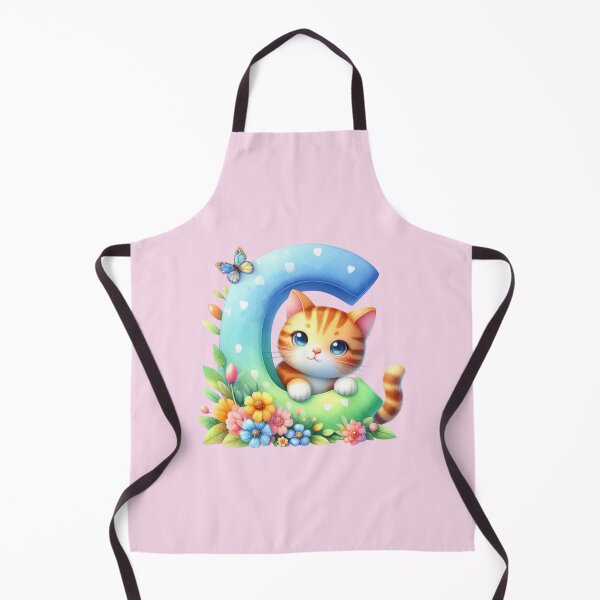 Item preview, Cute Cat Rainbow Letter C designed and sold by NettiesWallArt.