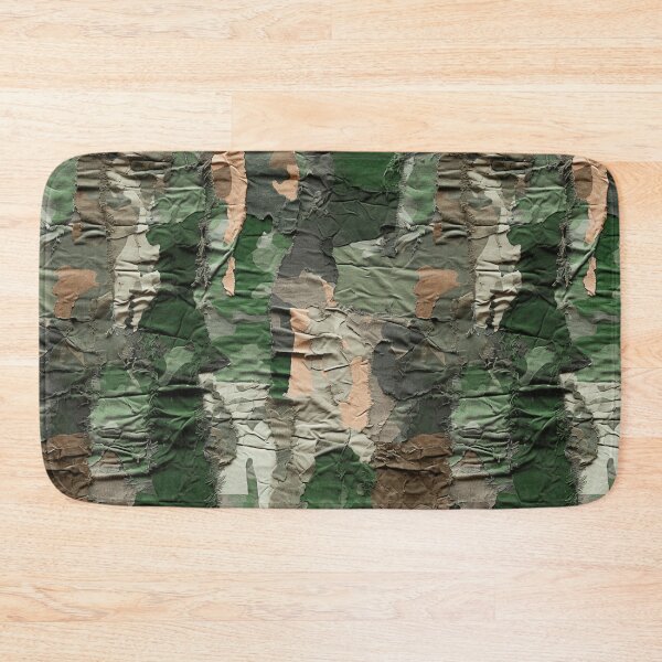 Item preview, Green Ripped Cargo Camo Pattern Summer Camp designed and sold by Geek Updated.