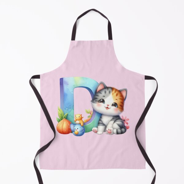 Item preview, Cute Cat Rainbow Letter D designed and sold by NettiesWallArt.