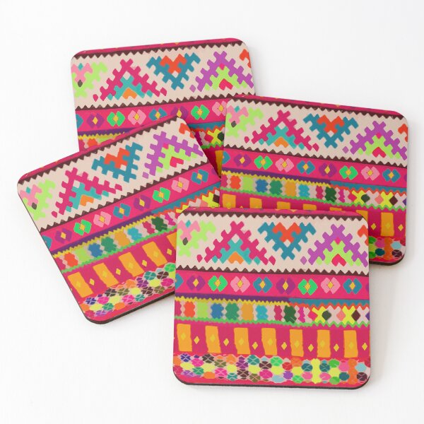 Item preview, Multicolor embroidery maximalist chevron decor dopamine dressing print  designed and sold by T-Mex.